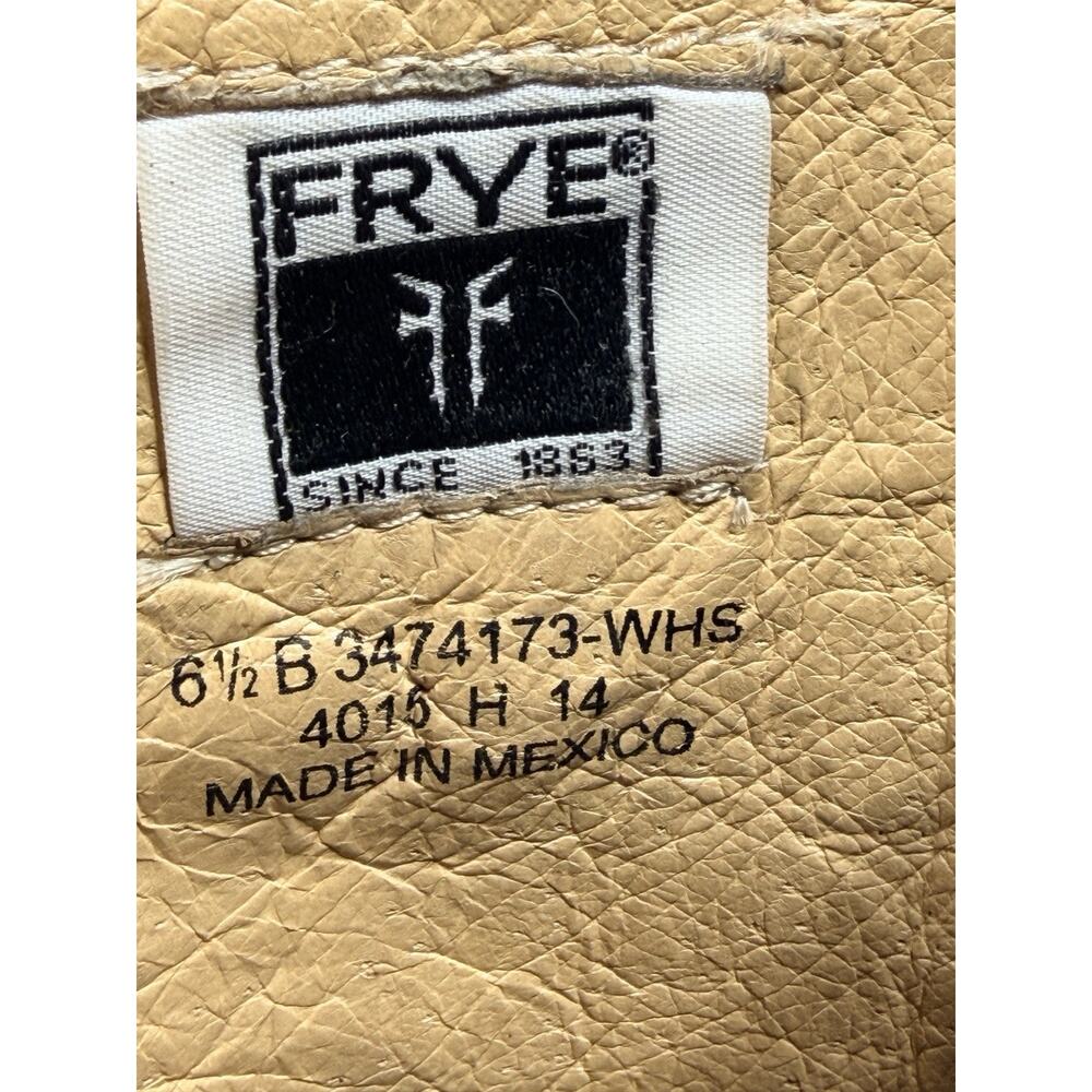 Frye Melissa Button Brown Leather Riding Boots Sz 6.5 B Tall Pull On Stretch 401 - Picture 5 of 13